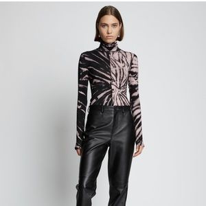 NWT Proenza Schouler Spiral Tie Dye Turtleneck Top
